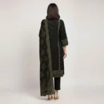 Classic Black & Gold Printed 3-Piece Lawn Suit with Dupatta