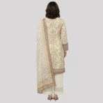 Classic Off-White Printed 3-Piece Unstitched Lawn Suit