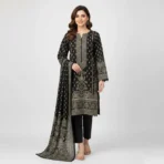 Elegant Black and Gold Embroidered 3-Piece Suit