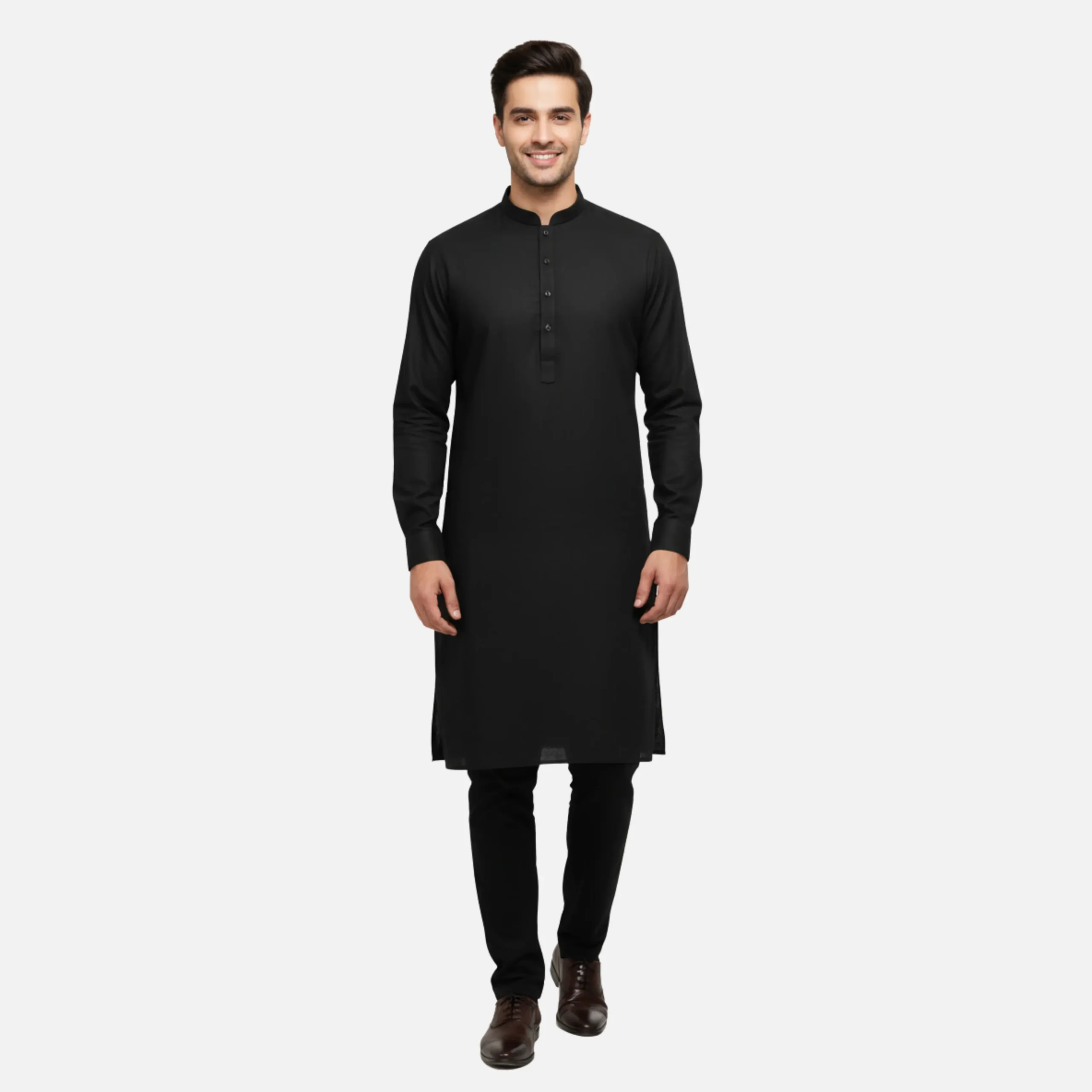 Men's Premium Jet Black Kameez Shalwar Suit