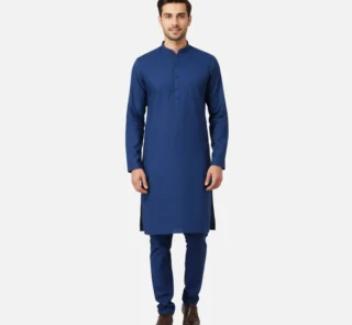 Men's Royal Blue Kameez Shalwar Suit