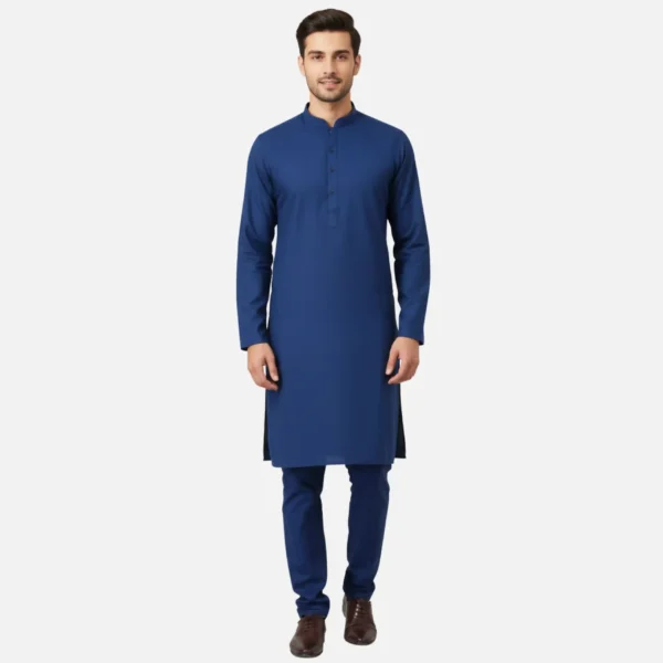 Men's Royal Blue Kameez Shalwar Suit