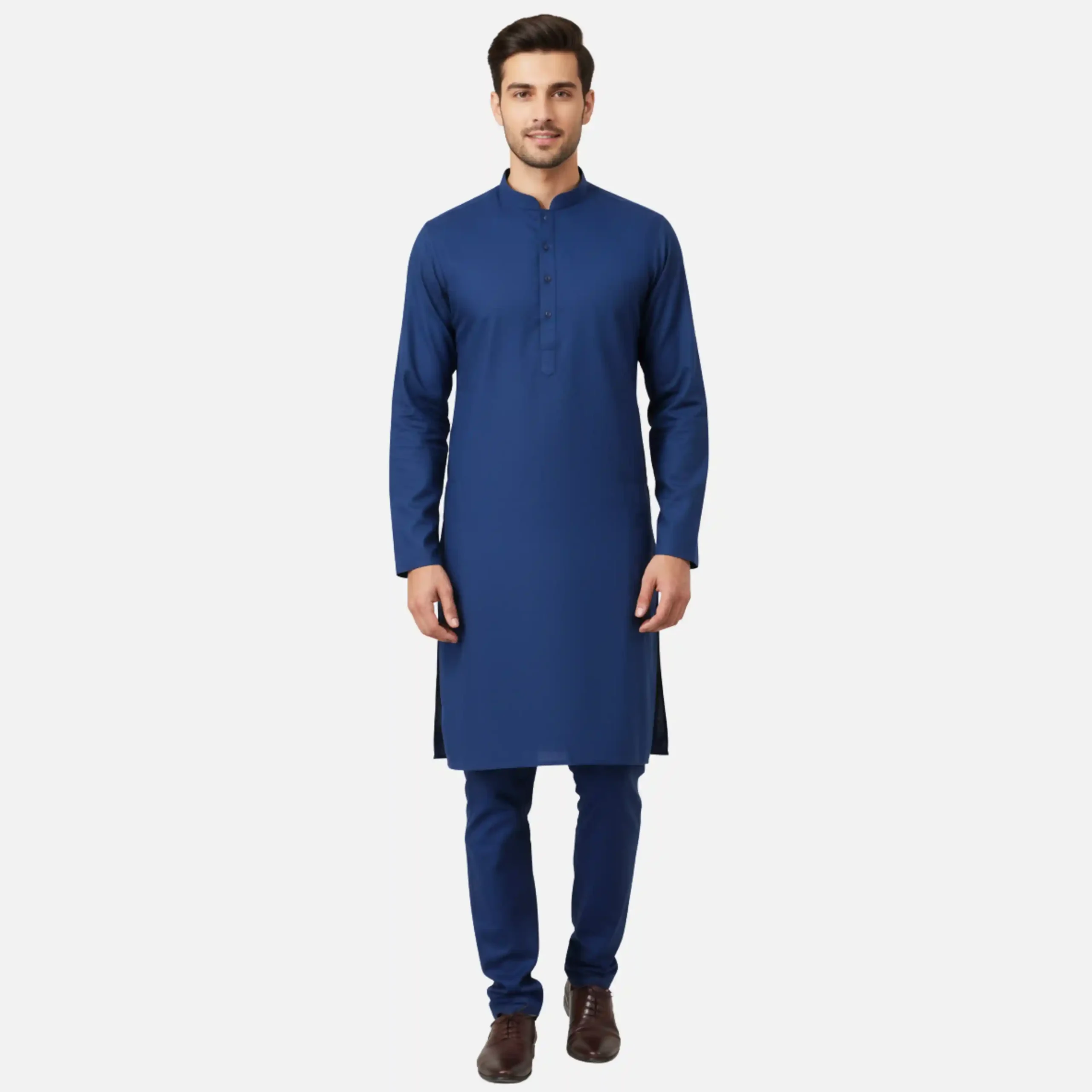 Men's Royal Blue Kameez Shalwar Suit