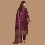Plum Purple Printed Cotton Suit Set